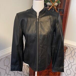 Vintage Apostrophe Women’s Leather Jacket / black size 8